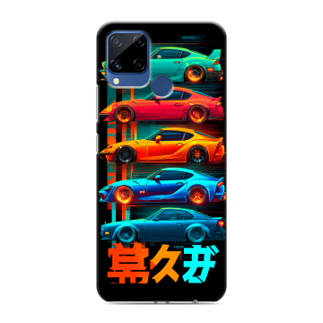 Силиконовый чехол на Realme C15 с принтом машины тачки Силиконовый чехол на Realme C15 с принтом машины тачки