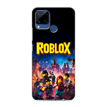 Силиконовый чехол на Realme C15 с принтом Roblox Роблокс Силиконовый чехол на Realme C15 с принтом Roblox Роблокс