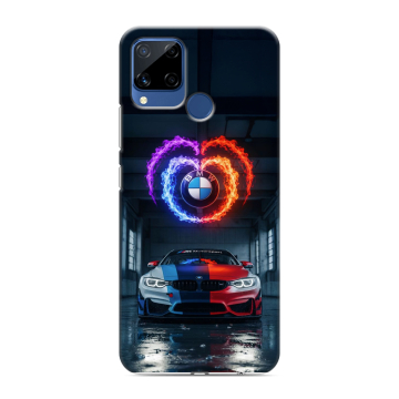 Силиконовый чехол на Realme C15 с принтом BMW БМВ Силиконовый чехол на Realme C15 с принтом BMW БМВ
