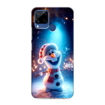 Силиконовый чехол на Realme C15 с принтом Новый год Силиконовый чехол на Realme C15 с принтом Новый год
