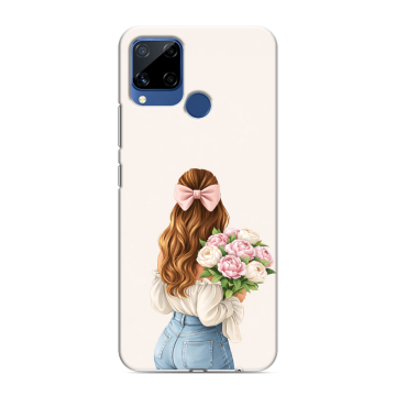 Силиконовый чехол на Realme C15 с принтом женский Силиконовый чехол на Realme C15 с принтом женский