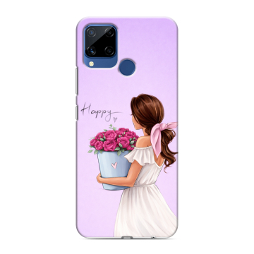 Силиконовый чехол на Realme C15 с принтом женский Силиконовый чехол на Realme C15 с принтом женский