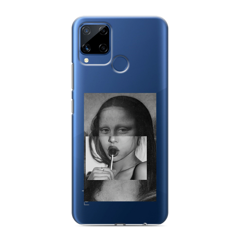 Силиконовый чехол на Realme C15 с принтом Мона Лиза Силиконовый чехол на Realme C15 с принтом Мона Лиза