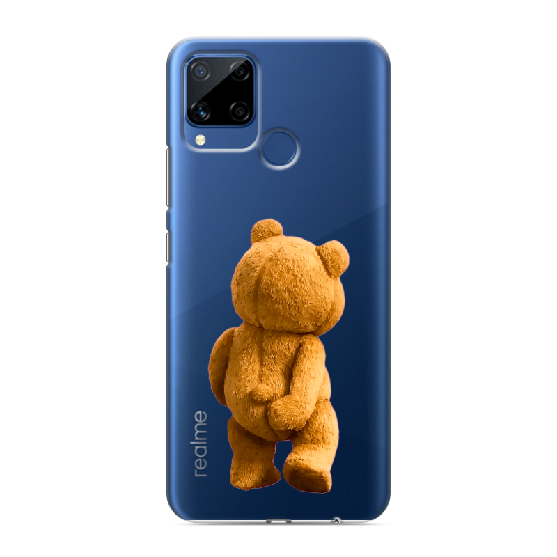 Пластиковый чехол на Realme C15 с принтом Медведь Пластиковый чехол на Realme C15 с принтом Медведь