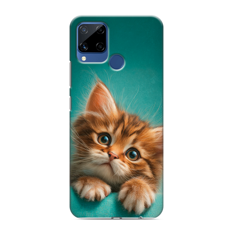 Силиконовый чехол на Realme C15 с принтом котенок Силиконовый чехол на Realme C15 с принтом котенок