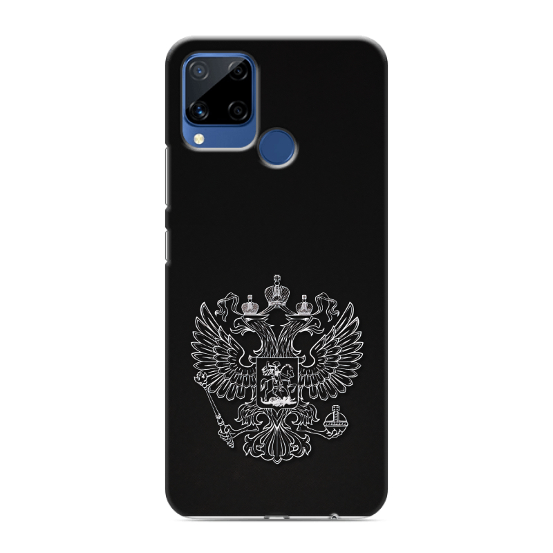 Пластиковый чехол на Realme C15 с принтом Герб России Пластиковый чехол на Realme C15 с принтом Герб России