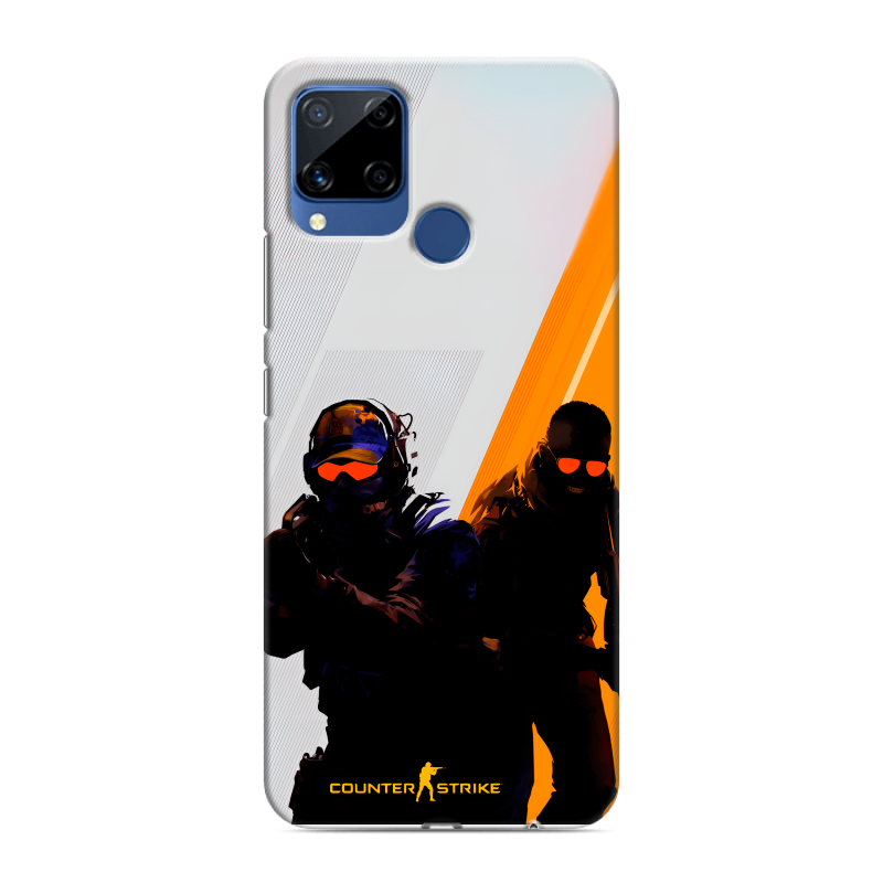 Пластиковый чехол на Realme C15 с принтом Контер страйк Counter strike Пластиковый чехол на Realme C15 с принтом Контер страйк Counter strike