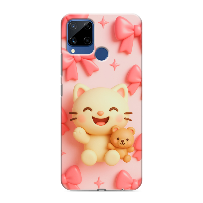 Пластиковый чехол на Realme C15 с принтом для девочек Пластиковый чехол на Realme C15 с принтом для девочек