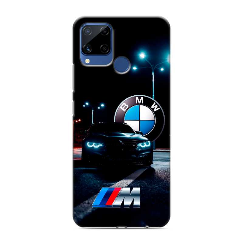 Силиконовый противоударный чехол на Realme C15 с принтом БМВ BMW Силиконовый противоударный чехол на Realme C15 с принтом БМВ BMW