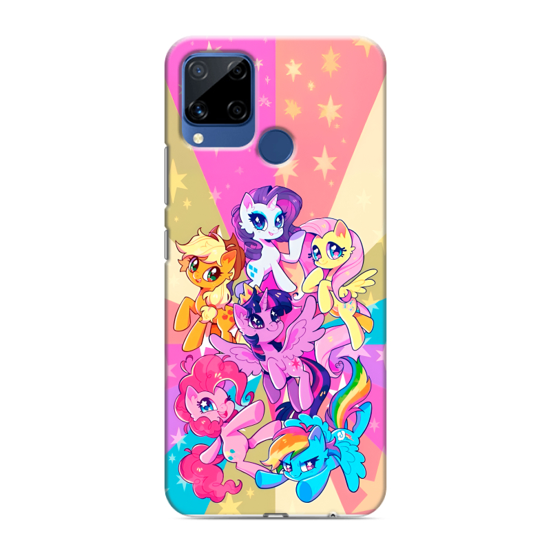 Пластиковый чехол на Realme C15 с принтом My little pony Дружба чудо Пластиковый чехол на Realme C15 с принтом My little pony Дружба чудо