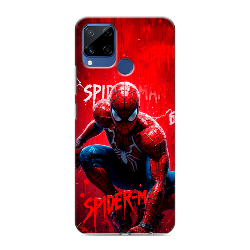 Силиконовый чехол на Realme C15 с принтом Spiderman Человек паук Силиконовый чехол на Realme C15 с принтом Spiderman Человек паук