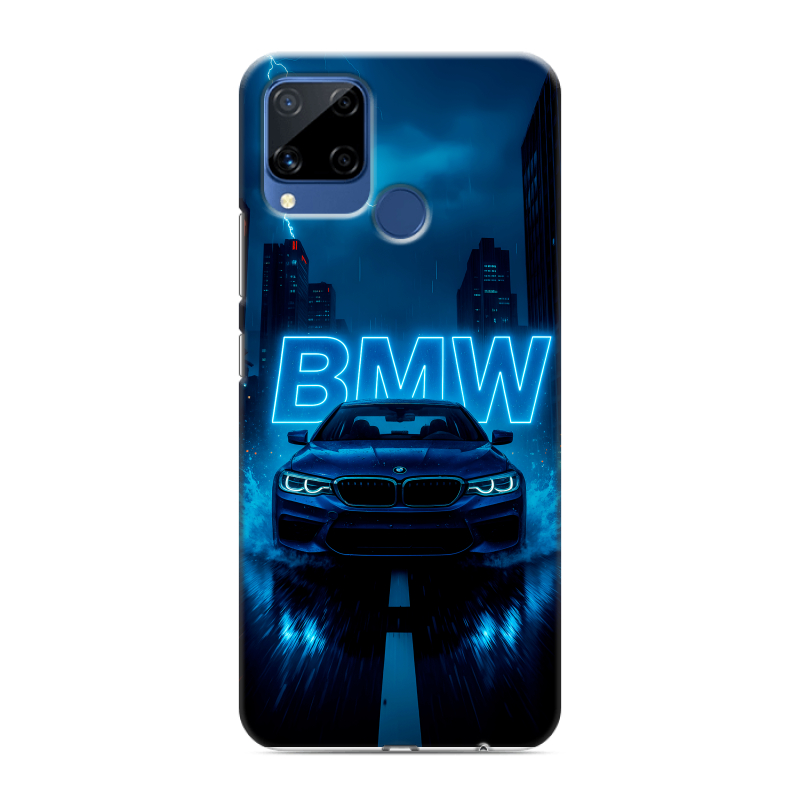 Пластиковый чехол на Realme C15 с принтом BMW БМВ Пластиковый чехол на Realme C15 с принтом BMW БМВ