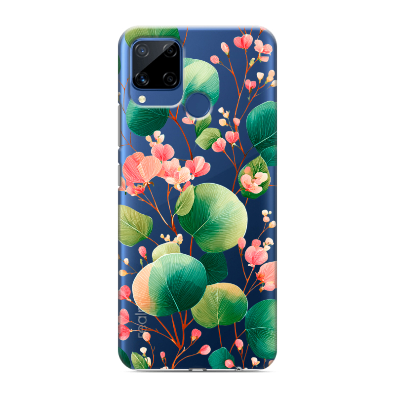 Силиконовый противоударный чехол на Realme C15 с принтом женский Силиконовый противоударный чехол на Realme C15 с принтом женский