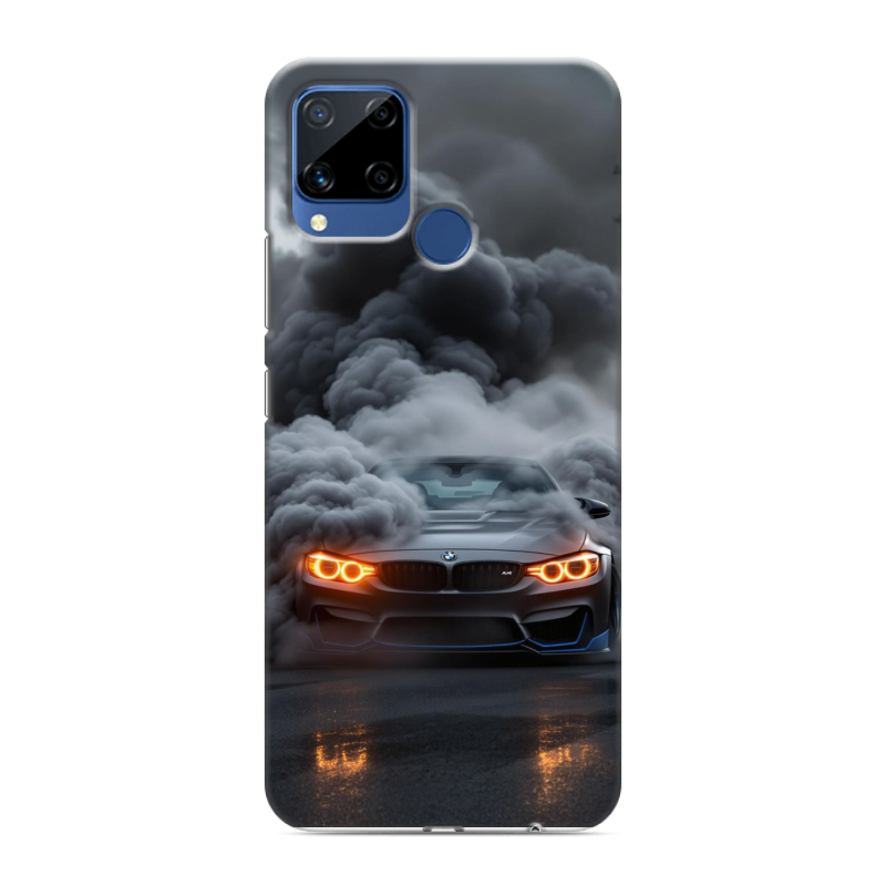 Силиконовый чехол на Realme C15 с принтом BMW БМВ Силиконовый чехол на Realme C15 с принтом BMW БМВ