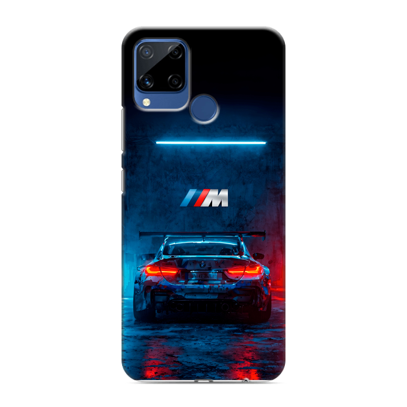 Силиконовый чехол на Realme C15 с принтом BMW БМВ Силиконовый чехол на Realme C15 с принтом BMW БМВ
