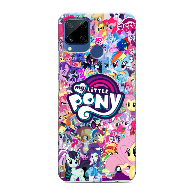 Пластиковый чехол на Realme C15 с принтом My little pony Дружба чудо Пластиковый чехол на Realme C15 с принтом My little pony Дружба чудо