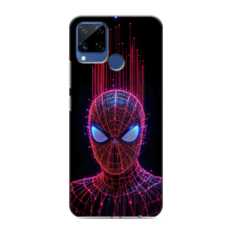 Силиконовый противоударный чехол на Realme C15 с принтом Spiderman Человек паук Силиконовый противоударный чехол на Realme C15 с принтом Spiderman Человек паук