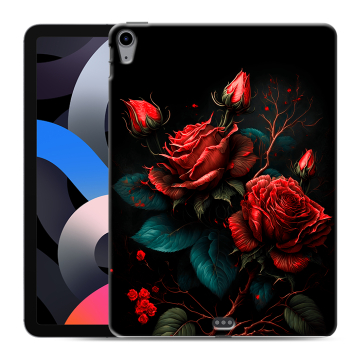 Силиконовый чехол на Ipad Air (2020) с принтом Розы красные Силиконовый чехол на Ipad Air (2020) с принтом Розы красные