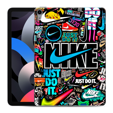 Силиконовый чехол на Ipad Air (2020) с принтом найк nike черный