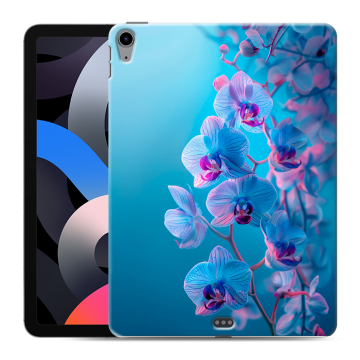 Силиконовый чехол на Ipad Air (2020) с принтом голубые орхидеи Силиконовый чехол на Ipad Air (2020) с принтом голубые орхидеи