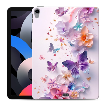 Силиконовый чехол на Ipad Air (2020) с принтом цветы бабочки