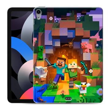 Силиконовый чехол на Ipad Air (2020) с принтом Майнкрафт Minecraft