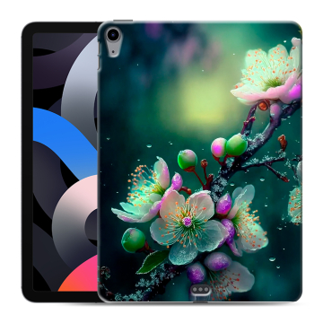 Силиконовый чехол на Ipad Air (2020) с принтом Цветы и мрамор