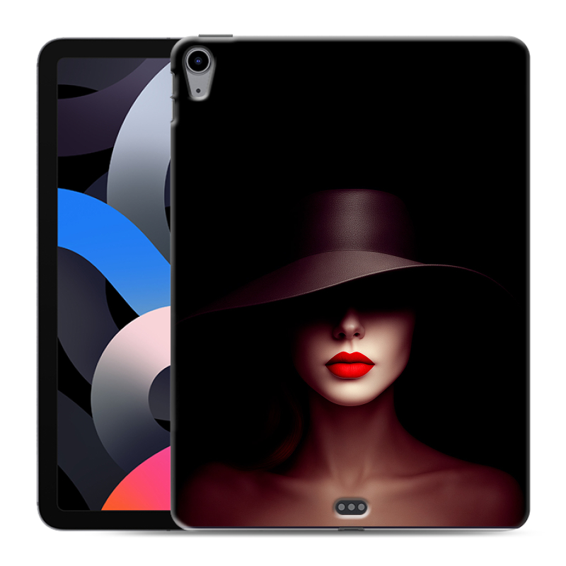 Силиконовый чехол на Ipad Air (2020) с принтом Девушка в шляпе Силиконовый чехол на Ipad Air (2020) с принтом Девушка в шляпе