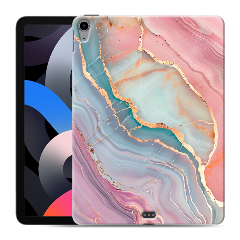Силиконовый чехол на Ipad Air (2020) с принтом розовый мрамор Силиконовый чехол на Ipad Air (2020) с принтом розовый мрамор