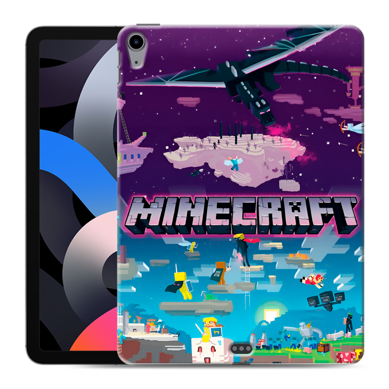 Силиконовый чехол на Ipad Air (2020) с принтом Майнкрафт Minecraft Силиконовый чехол на Ipad Air (2020) с принтом Майнкрафт Minecraft