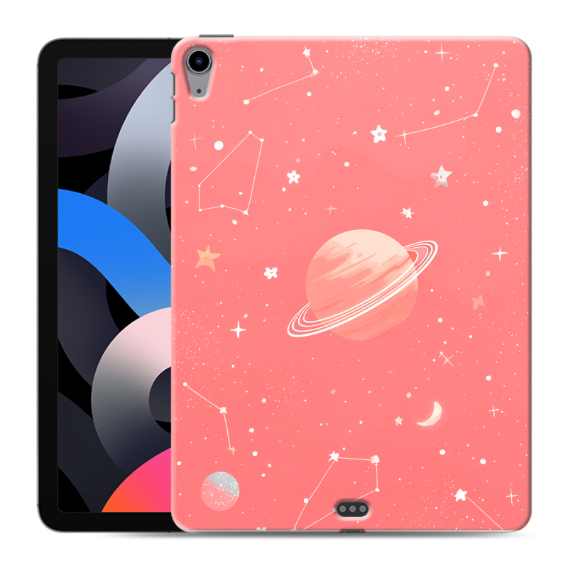 Силиконовый противоударный чехол на Ipad Air (2020) с принтом Розовый космос Силиконовый противоударный чехол на Ipad Air (2020) с принтом Розовый космос