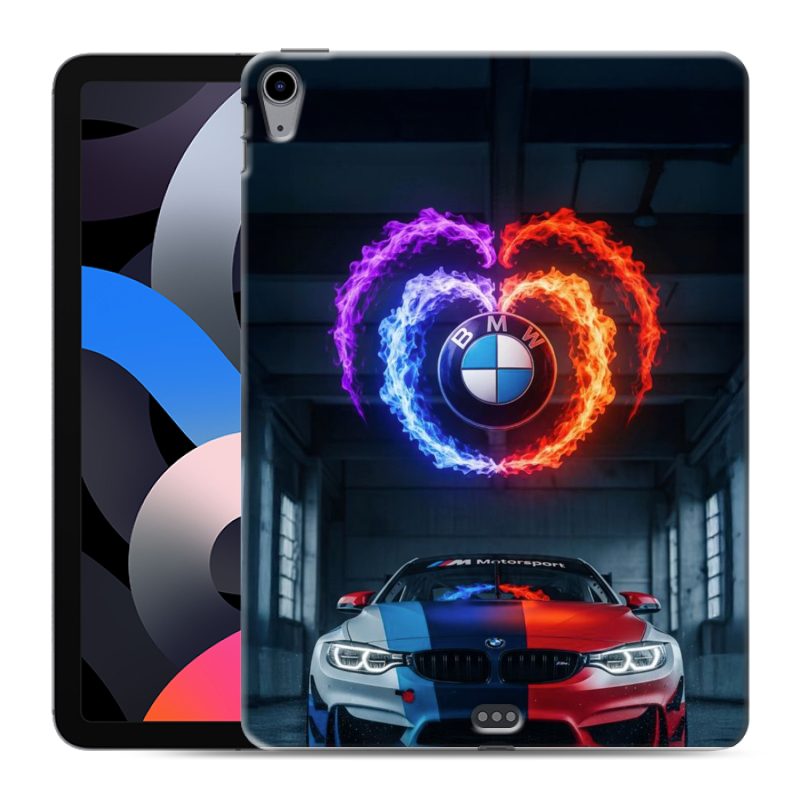 Силиконовый чехол на Ipad Air (2020) с принтом BMW БМВ Силиконовый чехол на Ipad Air (2020) с принтом BMW БМВ