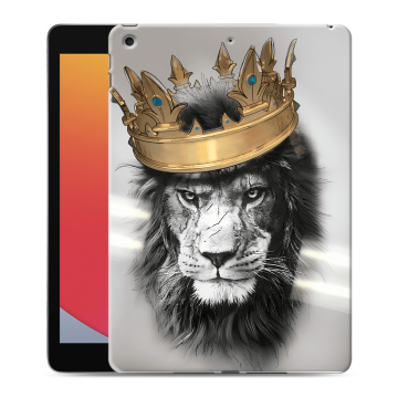 Силиконовый чехол на планшета Ipad 10.2 (2020) с принтом Лев с короной