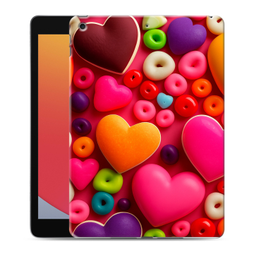 Силиконовый чехол на планшета Ipad 10.2 (2020) с принтом Сердечки
