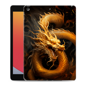 Силиконовый чехол на Ipad 10.2 (2020) с принтом Золотой дракон Силиконовый чехол на Ipad 10.2 (2020) с принтом Золотой дракон