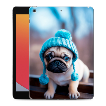 Силиконовый чехол на Ipad 10.2 (2020) с принтом Мопс в шапке