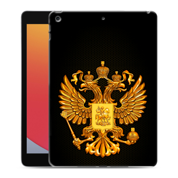 Силиконовый чехол на Ipad 10.2 (2020) с принтом Герб России желтый