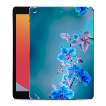 Силиконовый чехол на Ipad 10.2 (2020) с принтом Голубые цветы