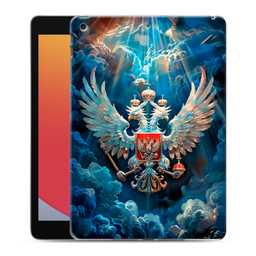 Силиконовый чехол на Ipad 10.2 (2020) с принтом Герб флаг России