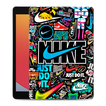 Силиконовый чехол на Ipad 10.2 (2020) с принтом найк nike черный Силиконовый чехол на Ipad 10.2 (2020) с принтом найк nike черный