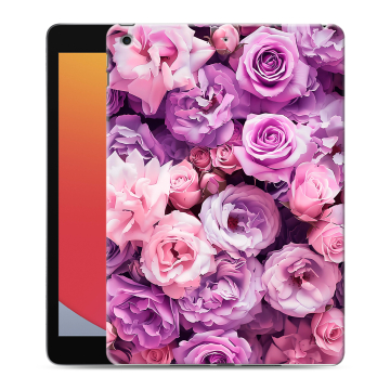 Силиконовый чехол на Ipad 10.2 (2020) с принтом лавандовые розы Силиконовый чехол на Ipad 10.2 (2020) с принтом лавандовые розы