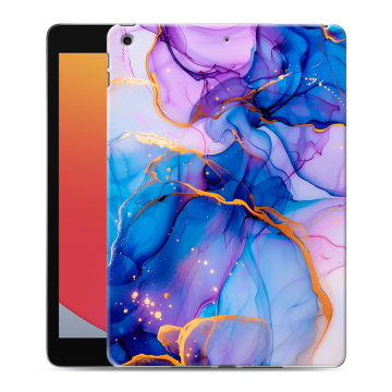 Силиконовый чехол на Ipad 10.2 (2020) с принтом синий мрамор