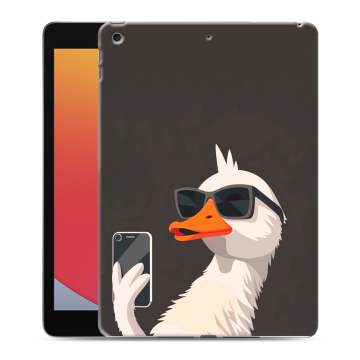 Силиконовый чехол на Ipad 10.2 (2020) с принтом утка в очках