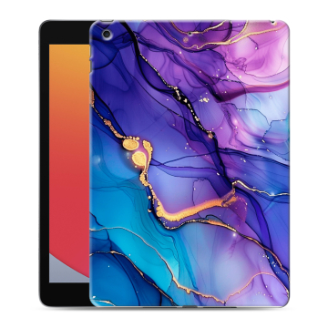 Силиконовый чехол на Ipad 10.2 (2020) с принтом синий мрамор