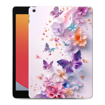 Силиконовый чехол на Ipad 10.2 (2020) с принтом цветы бабочки