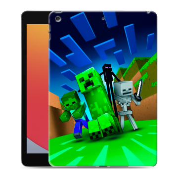 Силиконовый чехол на Ipad 10.2 (2020) с принтом Майнкрафт Силиконовый чехол на Ipad 10.2 (2020) с принтом Майнкрафт