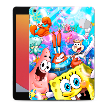 Силиконовый чехол на Ipad 10.2 (2020) с принтом спанчбоб спанч боб