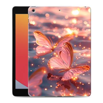 Силиконовый чехол на Ipad 10.2 (2020) с принтом бабочки розовые