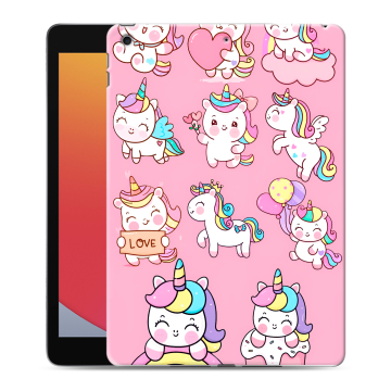 Силиконовый чехол на Ipad 10.2 (2020) с принтом Единороги и радуга