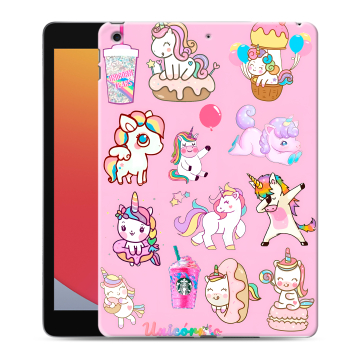 Силиконовый чехол на Ipad 10.2 (2020) с принтом розовые единороги